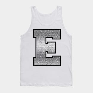 E Black Tank Top